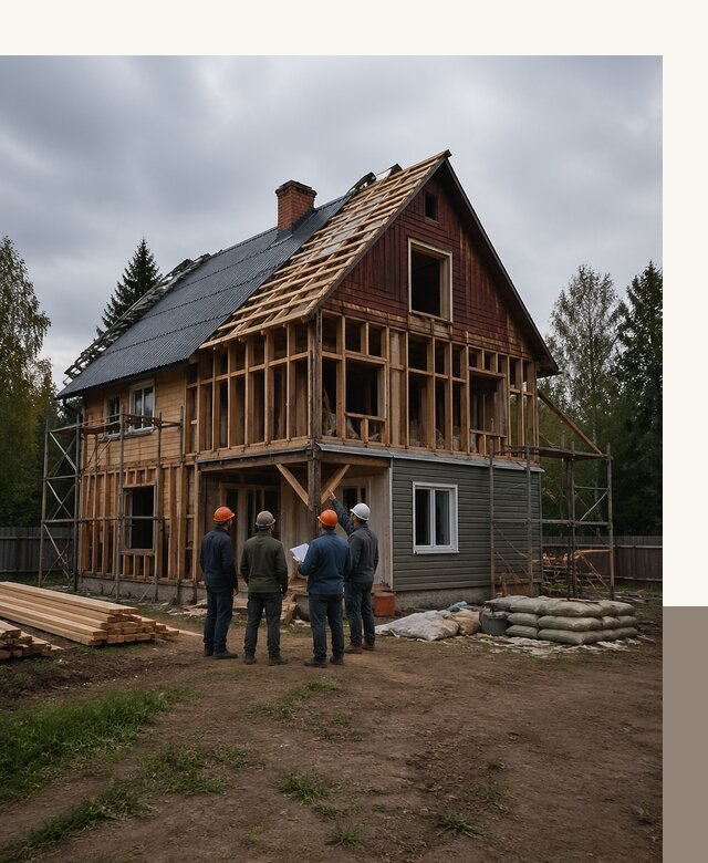 Реконструкция дачного дома в Людинове под ключ с проектом