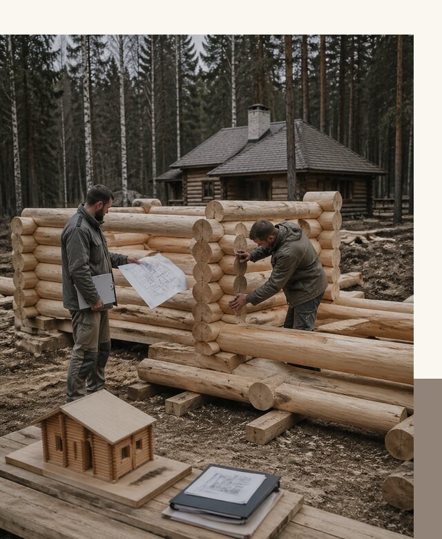 Проектирование и строительство домов из бревна в Людинове